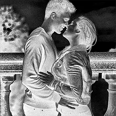 Laser-prepared couple photo