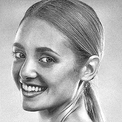 Laser-prepared portrait